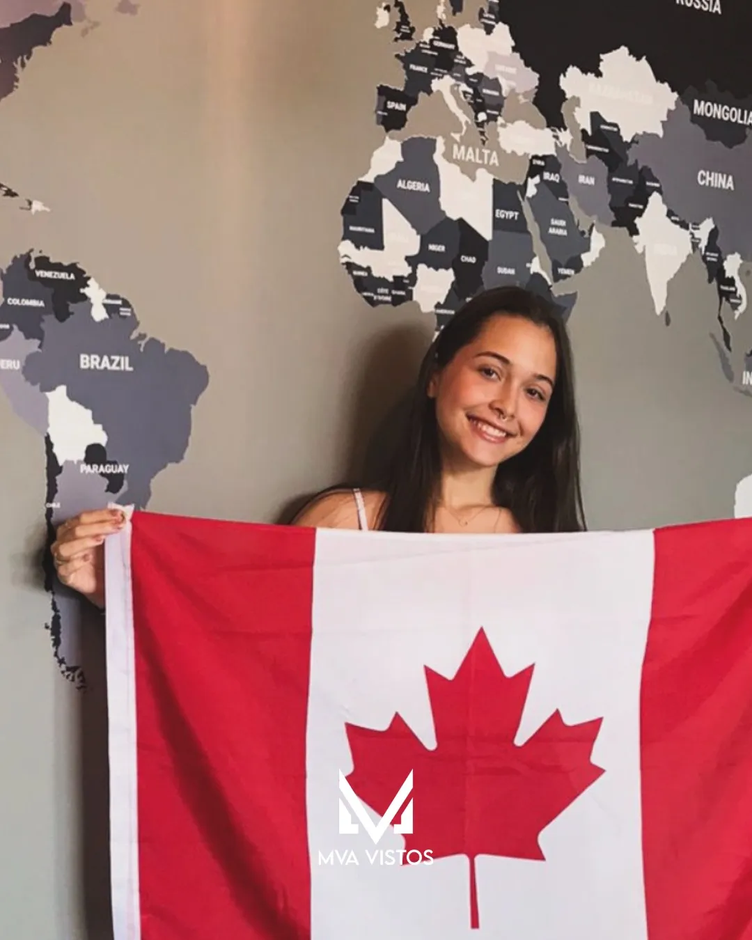 Visto canadense de turismo emitido pela MVA Vistos