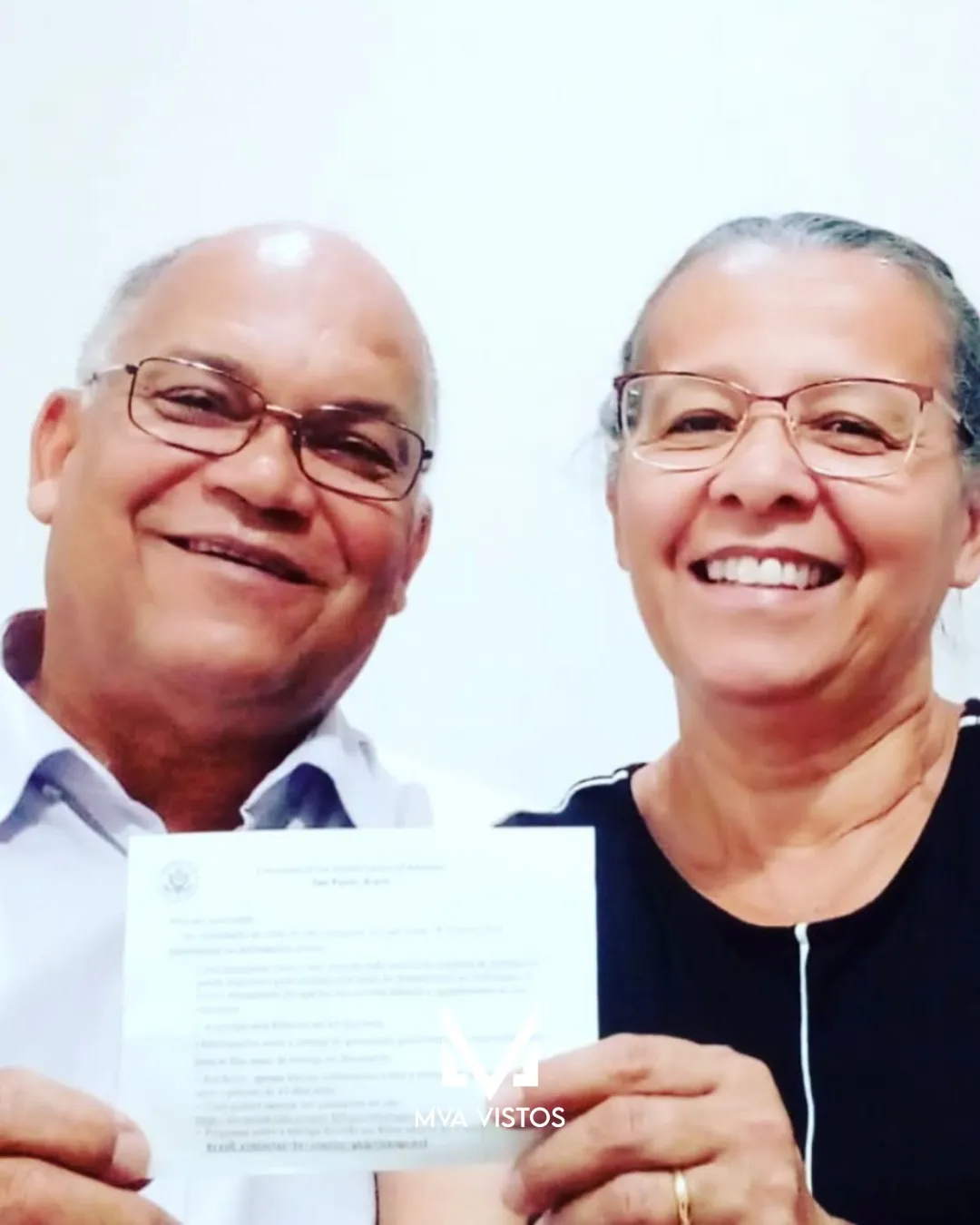 Clientes com os vistos americanos aprovados pela MVA Vistos